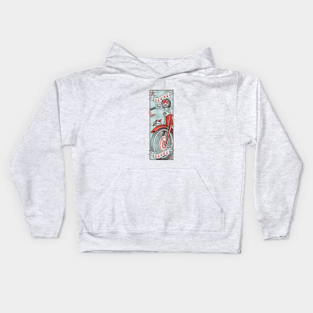 A Loner, A  Rebel Kids Hoodie by Scott Derby Illustration